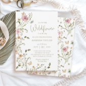 Kleine wilde bloemen Baby shower Kaart