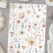 Kleine wilde bloemen Baby shower Kaart