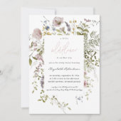 Kleine wilde bloemen Baby shower Kaart (Voorkant)