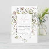 Kleine wilde bloemen Baby shower Kaart (Staand voorkant)