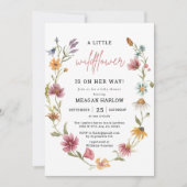 Kleine wilde bloemen Baby shower Kaart (Voorkant)