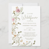 Kleine wilde bloemen Baby shower Kaart (Voorkant)