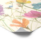Kleine wilde bloementuin Baby Welkomstbord Poster (Hoek)