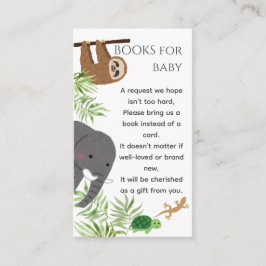 Kleine Wilde Een Baby Shower Schattige Jungle Dier Informatiekaartje