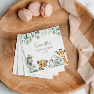 Kleine Wilde Eén Safari Baby Shower Servet