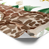 Kleine wilde een safari dier Baby shower Welkom Poster (Hoek)