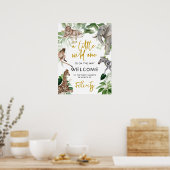 Kleine wilde een safari dier Baby shower Welkom Poster (Keuken)