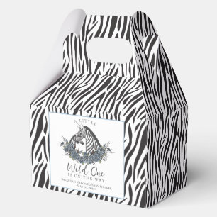 Kleine Wilde Eén Zebra Safari Baby Shower Bedankdoosjes