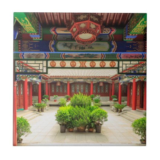 Kleine Wilde Gans Tempel, China Tegeltje (Voorkant)