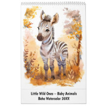 Kleine Wilde Ones – Baby Dieren in Boho Waterverf