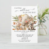 Kleine wilde op de weg Oerwoud Safari Dieren Kaart (Staand voorkant)