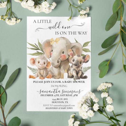 Kleine wilde op de weg Oerwoud Safari Dieren Kaart