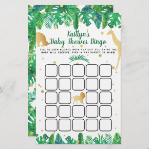 Kleine Wilde op zijn weg boys Baby shower Bingo