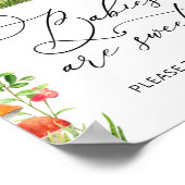 Kleine wilde paddenstoel baby's zijn zoet Poster (Hoek)