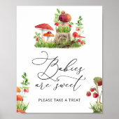 Kleine wilde paddenstoel baby's zijn zoet Poster (Voorkant)