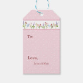 Kleine Wilde Pink Polka Dot Cadeaulabel (Voorkant)