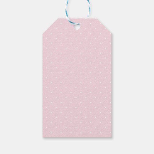 Kleine Wilde Pink Polka Dot Cadeaulabel (Achterkant)