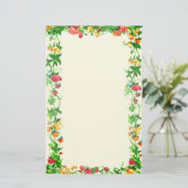 Kleine Wilde Rozen Vintage stijl Briefpapier (Staand voorkant)