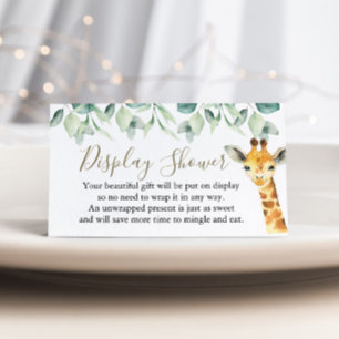 Kleine Wilde Safari Baby Shower Display Informatiekaartje