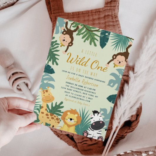 KLEINE WILDE | Safari baby shower uitnodiging