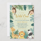KLEINE WILDE | Safari baby shower uitnodiging (Voorkant)