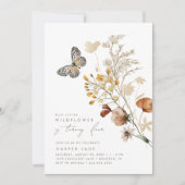 Kleine wilde vlinderbloemvlindermeiden kaart (Voorkant)