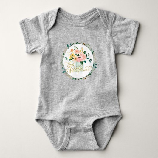 Kleine Wildflower Baby Baby Bodysuit (Voorkant)