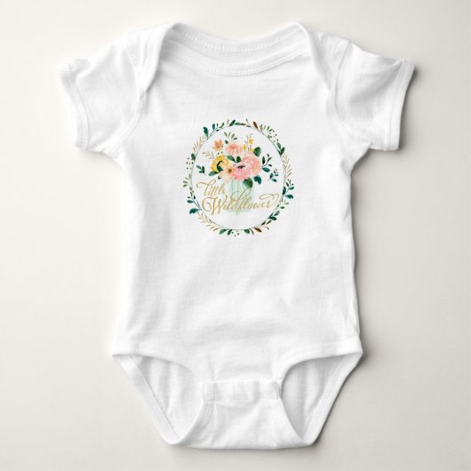 Kleine Wildflower Baby Baby Bodysuit (Voorkant)