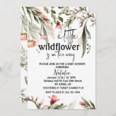 kleine wildflower baby douche uitnodigingen (Voorkant / Achterkant)