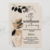 kleine wildflower baby douche uitnodigingen (Voorkant / Achterkant)