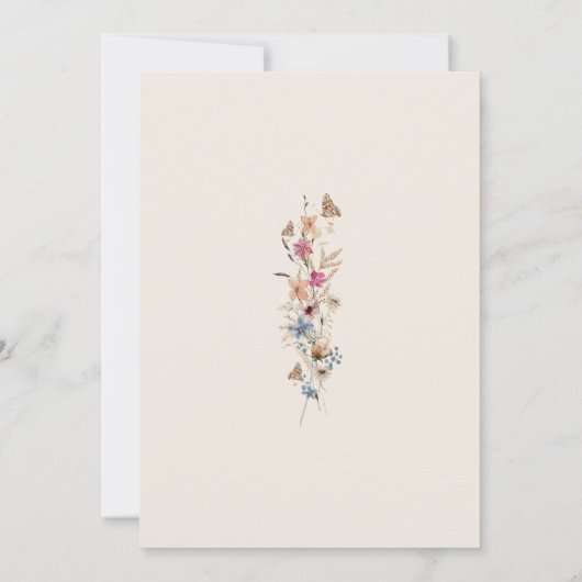 Kleine Wildflower Baby in Bloom Baby shower Kaart (Achterkant)