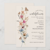 Kleine Wildflower Baby in Bloom Baby shower Kaart (Voorkant / Achterkant)