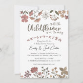 Kleine Wildflower Baby Meisje Douche Herfst Boho S Kaart (Voorkant)