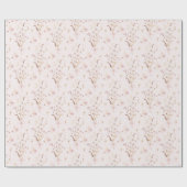 Kleine wildflower baby meisje douche inpakpapier (Vlak)