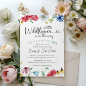 Kleine Wildflower Baby Meisje Douche Kleurrijke Bl Kaart