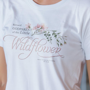 Kleine wildflower baby meisje douche peetouder t-shirt