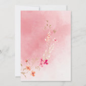 Kleine Wildflower Baby Meisje Douche Rode Waterver Kaart (Achterkant)