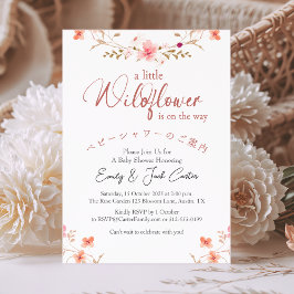 Kleine Wildflower Baby Meisje Douche Rode Waterver Kaart