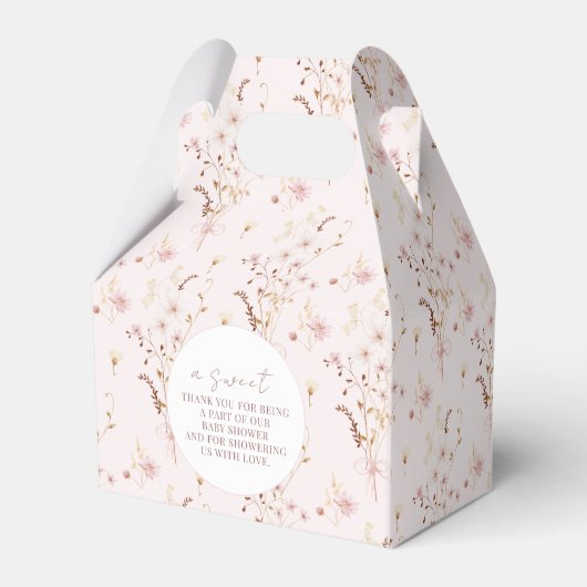 Kleine wildflower baby meisje douche snoep gunst d bedankdoosjes (Achterkant)