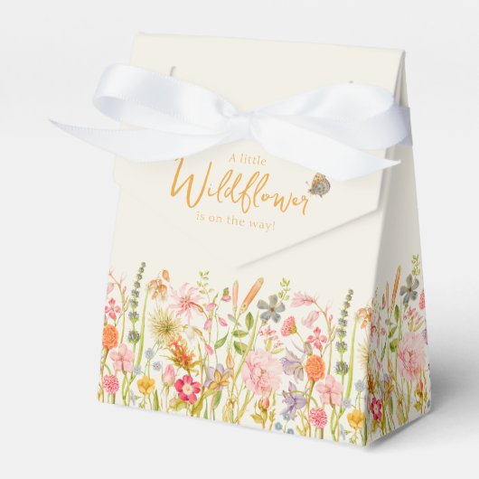 Kleine Wildflower Baby shower Favor Box Bedankdoosjes (Voorkant Zijde)