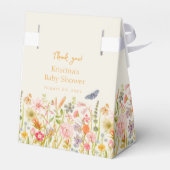 Kleine Wildflower Baby shower Favor Box Bedankdoosjes (Achterkant)