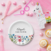 Kleine Wildflower Baby shower Papier Bord (Feest)