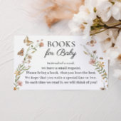 Kleine Wildflower Bloemen Boeken voor Baby shower Informatiekaartje