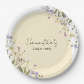 Kleine Wildflower Bloemen Botanisch BABY SHOWER Papieren Bordje (Voorkant)