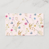 Kleine Wildflower Blush Roze Luier Raffle Informatiekaartje (Achterkant)