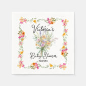 Kleine Wildflower boeket Baby shower Servet (Voorkant)