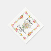 Kleine Wildflower boeket Baby shower Servet (Hoek)