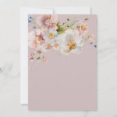 Kleine Wildflower Boho Baby Meisje Douche Kaart (Achterkant)