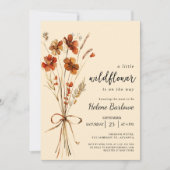 Kleine Wildflower Boho Bloemen Baby shower Kaart (Voorkant)
