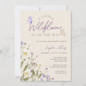 Kleine Wildflower Boho Meisje Baby shower Kaart (Voorkant)